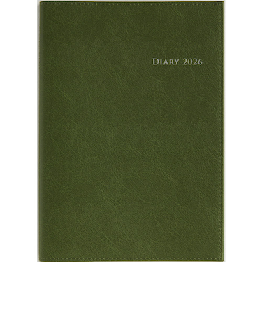 【2026年3月始まり】　高橋書店　デスクダイアリーカジュアル6　A5　ウィークリーバーチカル　966　モスグリーン　月曜始まり