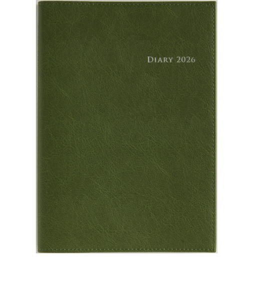 【2026年3月始まり】　高橋書店　デスクダイアリーカジュアル6　A5　ウィークリーバーチカル　966　モスグリーン　月曜始まり