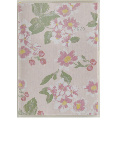 【2026年2月始まり】　高橋書店　ラフィーネ3　A6　マンスリーブロック　877　花柄　日曜始まり