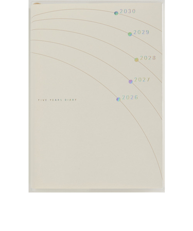 【2026年4月始まり】　高橋書店　5年日記　B6　デイリー　957　ホワイト　各月1日始まり