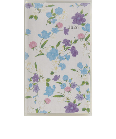 【2026年2月始まり】　高橋書店　ラフィーネスリム3　その他　マンスリーブロック　897　花柄　日曜始まり