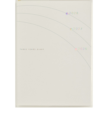 【2026年4月始まり】　高橋書店　3年日記　B6　デイリー　956　ホワイト　各月1日始まり