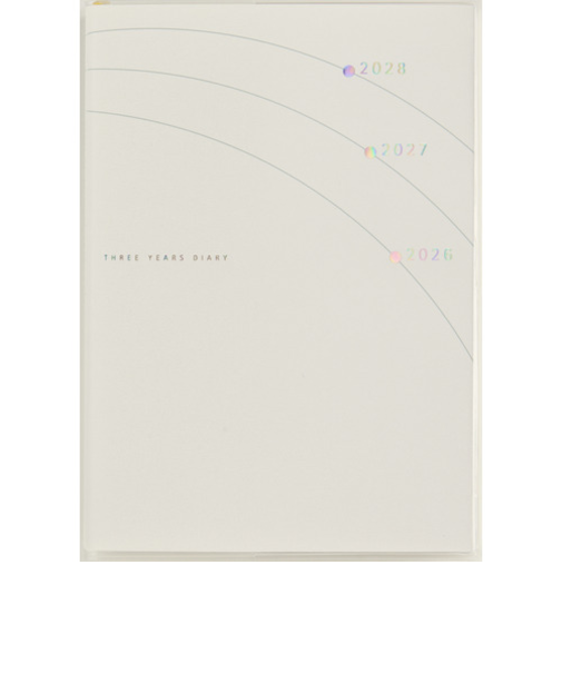 【2026年4月始まり】　高橋書店　3年日記　B6　デイリー　956　ホワイト　各月1日始まり