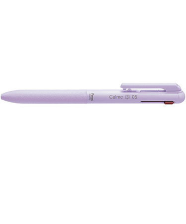 ぺんてる（Pentel）　カルム（Calme）3色ボールペン　0.5mm　BXAC35V　パープル軸