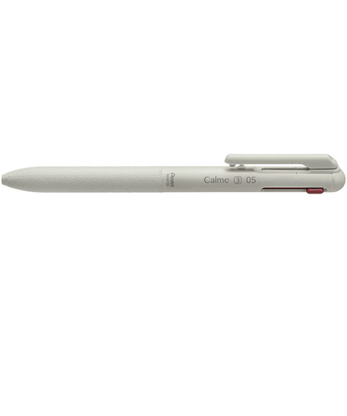 ぺんてる（Pentel）　カルム（Calme）3色ボールペン　0.5mm　BXAC35N　グレー軸