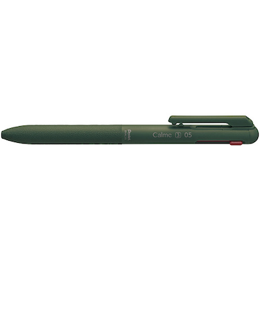ぺんてる（Pentel）　カルム（Calme）3色ボールペン　0.35mm　BXAC35D2　ダークグリーン軸