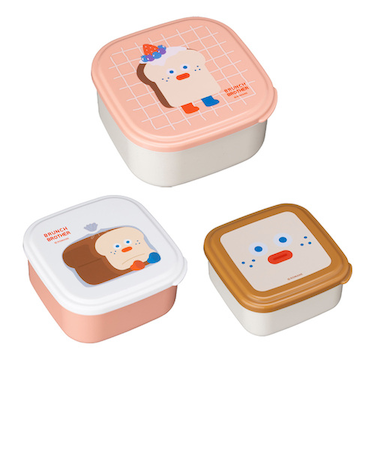 ブランチブラザー（Brunch　Brother）　ランチボックス3Pセット　BRM-DBX08-A　トースト