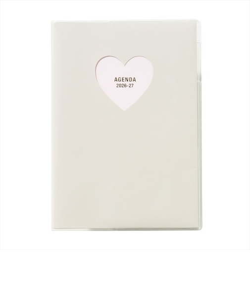 【2026年3月始まり】　マークス（MARK'S）　ホール・ハート　B6　マンスリーブロック　26SDR-CM01-GY　グレー　月曜始まり