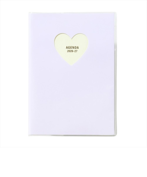 【2026年3月始まり】　マークス（MARK’S）　ホール・ハート　B6　マンスリーブロック　26SDR-CM01-PL　パープル　月曜始まり