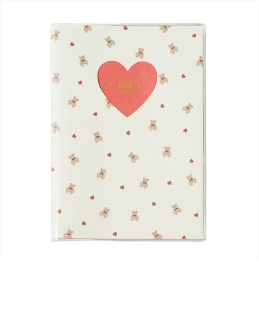 【2026年3月始まり】　マークス（MARK'S）　ホール・ハート・テディベア　B6　マンスリーブロック　26SDR-CM02-IV　アイボリー　月曜始まり