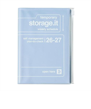 【2026年3月始まり】 マークス(MARK'S) ストレージイット B6変型 ウィークリーレフト 26SDR-CH01-BL ブルー 月曜始まり