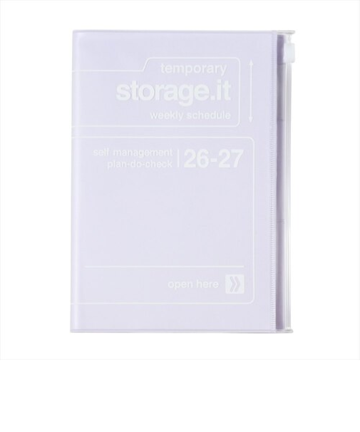 【2026年3月始まり】　マークス（MARK'S）　ストレージイット　B6変型　ウィークリーレフト　26SDR-CH01-PL　パープル　月曜始まり