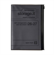 【2026年3月始まり】　マークス（MARK'S）　ストレージイット　B6変型　ウィークリーレフト　26SDR-CH01-BK　ブラック　月曜始まり