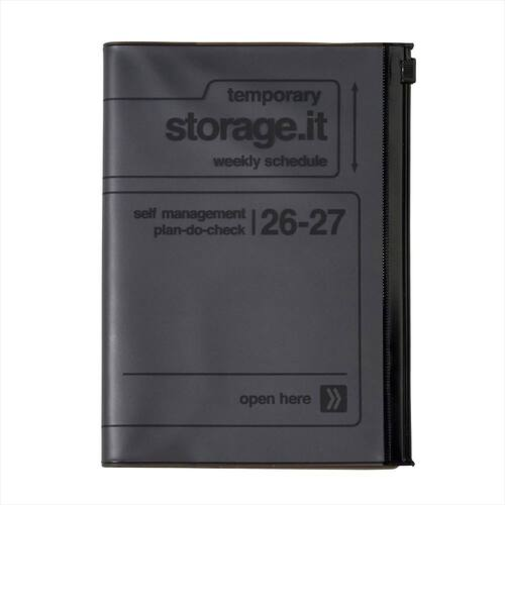 【2026年3月始まり】　マークス（MARK'S）　ストレージイット　B6変型　ウィークリーレフト　26SDR-CH01-BK　ブラック　月曜始まり