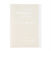 【2026年3月始まり】　マークス（MARK'S）　ストレージイット　B6変型　ウィークリーレフト　26SDR-CH01-WH　ホワイト　月曜始まり