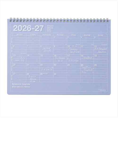 【2026年4月始まり】　マークス（MARK'S）　ノートブックカレンダー　Ｍ　マンスリーブロック　26SDR-NB1-PL　パープル　月曜始まり