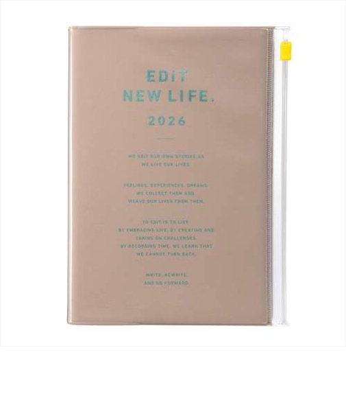 【2026年3月始まり】　マークス（MARK'S）　エディット（EDiT)　タイポポケット　B6変型　デイリー1日1ページ　26SDR-ETA03-BR　フレン