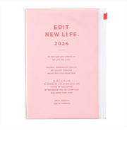 【2026年3月始まり】　マークス（MARK'S）　エディット（EDiT)　タイポポケット　B6変型　デイリー1日1ページ　26SDR-ETA03-PK　ストロ