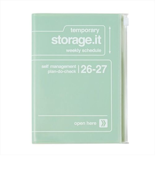 【2026年3月始まり】　マークス（MARK'S）　ストレージイット　B6変型　ウィークリーレフト　26SDR-CH01-MI　ミント　月曜始まり