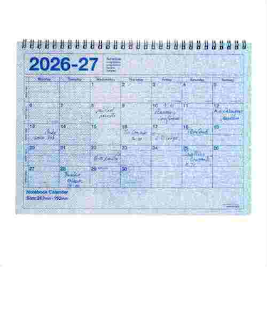 【2026年4月始まり】　マークス（MARK'S）　ノートブックカレンダー　Ｍ　マンスリーブロック　26SDR-NB1-HO　シティライト　月曜始まり