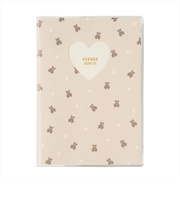 【2026年3月始まり】　マークス（MARK'S）　ホール・ハート・テディベア　B6　マンスリーブロック　26SDR-CM02-BE　ベージュ　月曜始まり