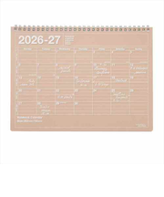 【2026年4月始まり】　マークス（MARK'S）　ノートブックカレンダー　Ｍ　マンスリーブロック　26SDR-NB1-BR　ブラウン　月曜始まり