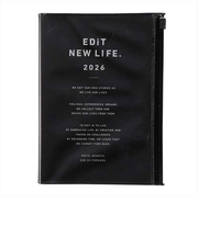 【2026年3月始まり】　マークス（MARK'S）　エディット（EDiT)　タイポポケット　B6変型　デイリー1日1ページ　26SDR-ETA03-BK　ランプ