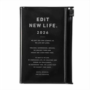 【2026年3月始まり】　マークス（MARK'S）　エディット（EDiT)　タイポポケット　B7変型　デイリー1日1ページ　26SDR-ETB01-BK　ランプ