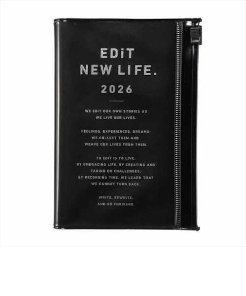 【2026年3月始まり】　マークス（MARK'S）　エディット（EDiT)　タイポポケット　B7変型　デイリー1日1ページ　26SDR-ETB01-BK　ランプ