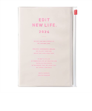 【2026年3月始まり】　マークス（MARK'S）　エディット（EDiT)　タイポポケット　B6変型　デイリー1日1ページ　26SDR-ETA03-WH　アイボ