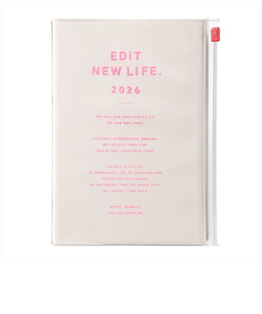 【2026年3月始まり】　マークス（MARK'S）　エディット（EDiT)　タイポポケット　B6変型　デイリー1日1ページ　26SDR-ETA03-WH　アイボ