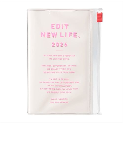 【2026年3月始まり】　マークス（MARK'S）　エディット（EDiT)　タイポポケット　B7変型　デイリー1日1ページ　26SDR-ETB01-WH　アイボ