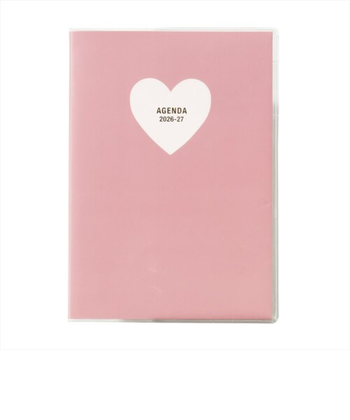 【2026年3月始まり】　マークス（MARK'S）　ホール・ハート　B6　マンスリーブロック　26SDR-CM01-PBE　ピンクベージュ　月曜始まり