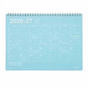 【2026年4月始まり】　マークス（MARK'S）　ノートブックカレンダー　Ｍ　マンスリーブロック　26SDR-NB1-BL　ブルー　月曜始まり