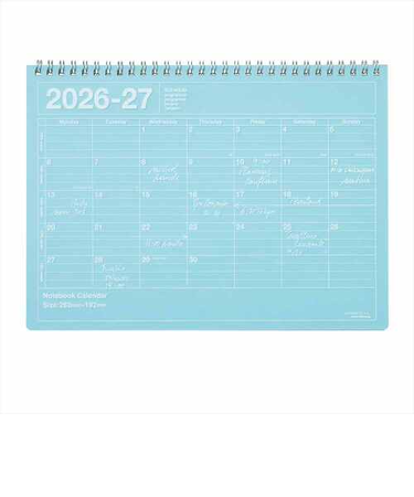 【2026年4月始まり】　マークス（MARK'S）　ノートブックカレンダー　Ｍ　マンスリーブロック　26SDR-NB1-BL　ブルー　月曜始まり