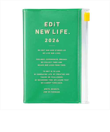 【2026年3月始まり】　マークス（MARK'S）　エディット（EDiT)　タイポポケット　B7変型　デイリー1日1ページ　26SDR-ETB01-GN　ケリー