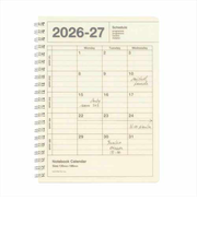 【2026年4月始まり】　マークス（MARK'S）　ノートブックカレンダー　Ｓ　縦型　マンスリーブロック　26SDR-NB11-IV　アイボリー　月曜始まり