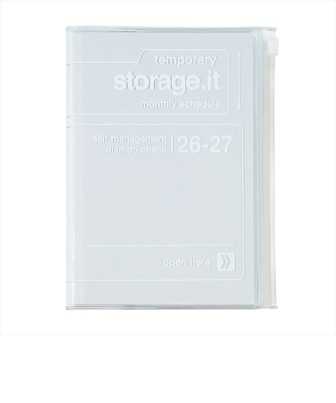 【2026年3月始まり】　マークス（MARK'S）　ストレージイット　クリア　B6変型　マンスリーブロック　26SDR-CMU04-CL　クリア　月曜始まり