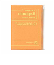 【2026年3月始まり】　マークス（MARK'S）　ストレージイット　シャーベット　B6変型　マンスリーブロック　26SDR-CMU02-OR　オレンジ　月曜始