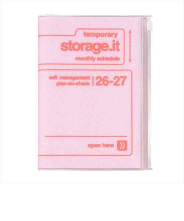【2026年3月始まり】　マークス（MARK'S）　ストレージイット　シャーベット　B6変型　マンスリーブロック　26SDR-CMU02-PK　ストロベリー　月