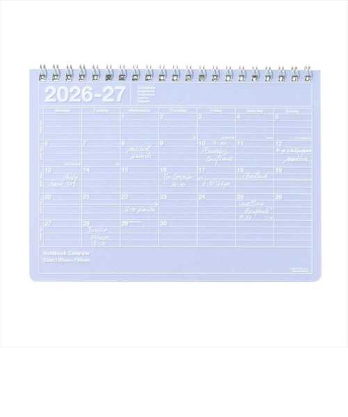 【2026年4月始まり】　マークス（MARK'S）　ノートブックカレンダー　Ｓ　マンスリーブロック　26SDR-NB2-PL　パープル　月曜始まり