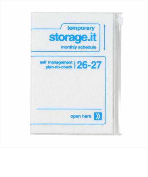 【2026年3月始まり】　マークス（MARK'S）　ストレージイット　シャーベット　B6変型　マンスリーブロック　26SDR-CMU02-WH　ヨーグルト　月曜