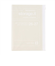 【2026年3月始まり】 マークス(MARK'S) ストレージイット B6変型 マンスリーブロック 26SDR-CMU01-WH ホワイト 月曜始まり