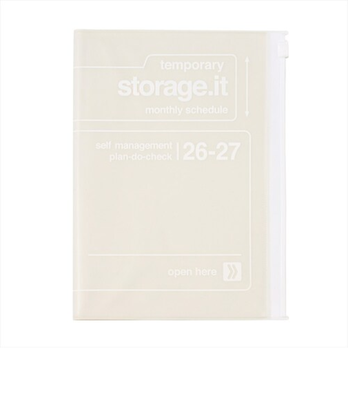 【2026年3月始まり】　マークス（MARK'S）　ストレージイット　B6変型　マンスリーブロック　26SDR-CMU01-WH　ホワイト　月曜始まり