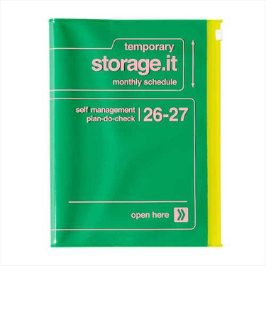 【2026年3月始まり】　マークス（MARK'S）　ストレージイット　ビビッド　A5　マンスリーブロック　26SDR-H03-GN　グリーン　月曜始まり