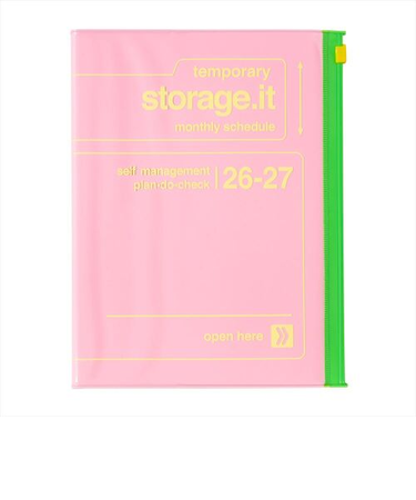 【2026年3月始まり】　マークス（MARK'S）　ストレージイット　ビビッド　A5　マンスリーブロック　26SDR-H03-PK　ピンク　月曜始まり