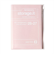 【2026年3月始まり】　マークス（MARK'S）　ストレージイット　B6変型　マンスリーブロック　26SDR-CMU01-PK　ピンク　月曜始まり