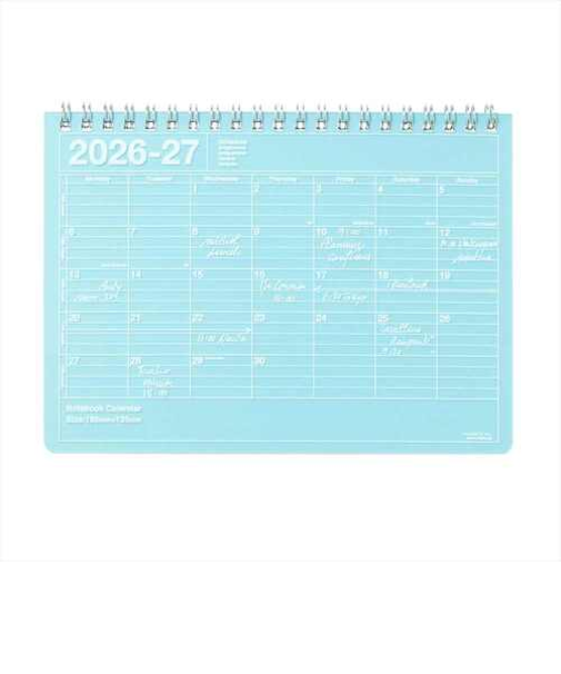 【2026年4月始まり】　マークス（MARK'S）　ノートブックカレンダー　Ｓ　マンスリーブロック　26SDR-NB2-BL　ブルー　月曜始まり