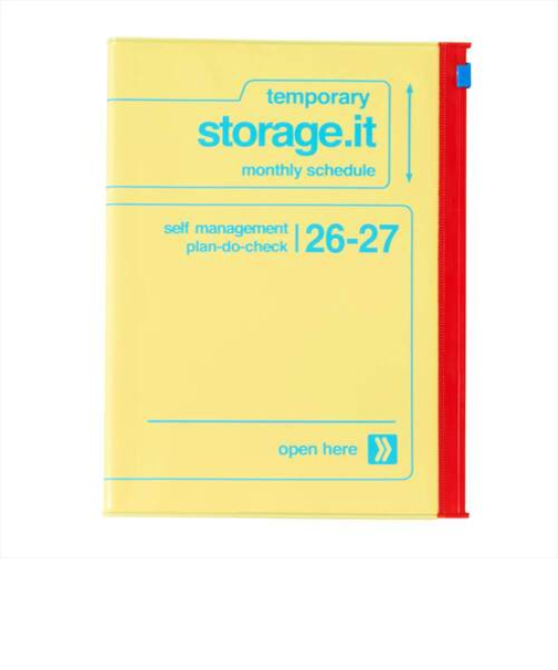 【2026年3月始まり】　マークス（MARK'S）　ストレージイット　ビビッド　A5　マンスリーブロック　26SDR-H03-YE　イエロー　月曜始まり