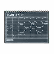 【2026年4月始まり】　マークス（MARK'S）　ノートブックカレンダー　Ｓ　マンスリーブロック　26SDR-NB2-LBK　ラメブラック　月曜始まり